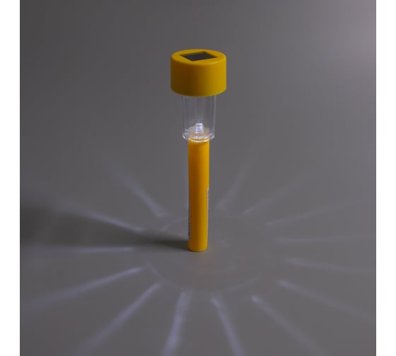 Садовый фонарь на солнечной батарее INBLOOM, 4.5x4.5x31см, 1x1.2V 40mAh NI-MH, 1LED*белый, пластик 185-009