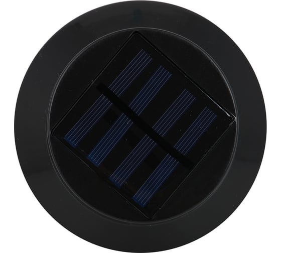 Фонарь на солнечной батарее INBLOOM черный, d11.5x5.5см, 3LED*белый, 1x1.2V NI-MH АА 600 mAh, металл 475-309