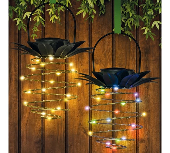 Фонарь на солнечной батарее INBLOOM наглый фрукт, 16см, 24LED*шампань, 1.2V/80MA, 1x1.2V Ni-MH AAA300mAh 483-026
