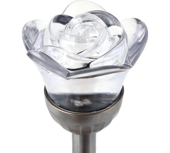 Фонарь на солнечной батарее INBLOOM роза 8*36смLED2*Бел, RGB IP44, 2режима, 1*1, 2vNi-MH AAA600mAH 2.1v25мА пластик, мет 475-295