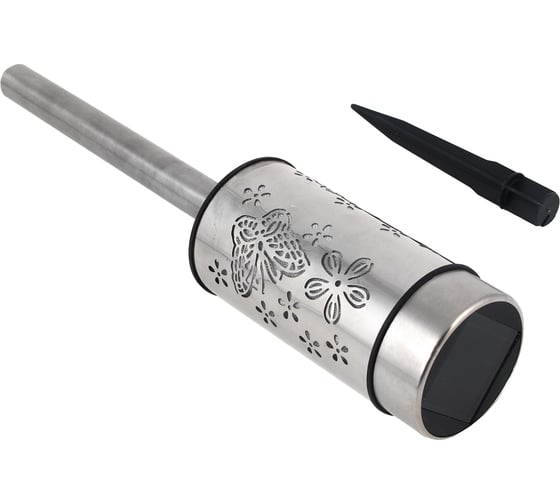 Фонарь на солнечной батарее INBLOOM 6x41,5см LED1*RGB IP44 1*1.2V Ni-MH AAA600mAH 2.1v35мА, металл, пластик 475-297