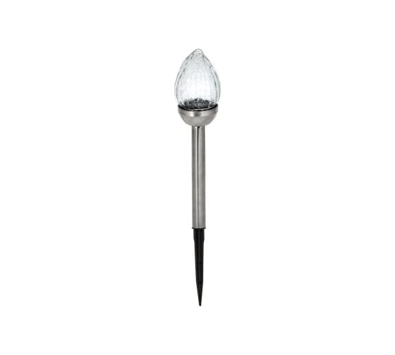 Фонарь на солнечной батарее INBLOOM пламя, 8x42см LED1*бел IP44 1*1, 2vNi-MH2/3AA 600mAH 2, 1v25мA, металл, пластик, ст 475-294 1
