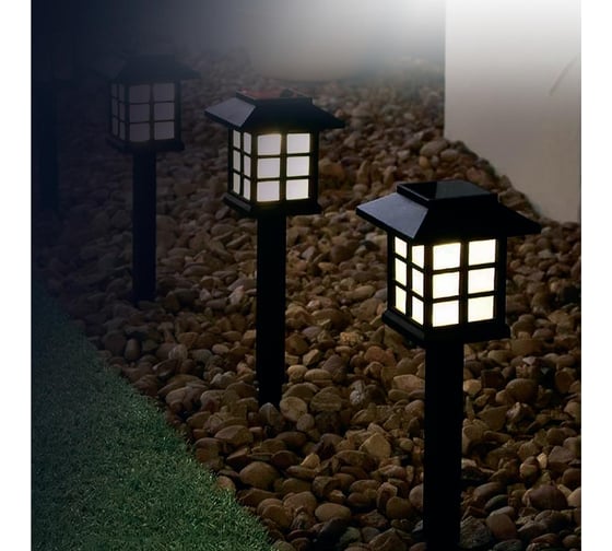 Садовый фонарь на солнечной батарее INBLOOM, пластик, 8,5x8,5x38см 1, 2 Вт NI-MH 1.2V/600 Мач, IP42 475-305