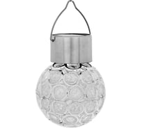 Подвесной фонарь на солнечной батарее INBLOOM шар, d8см, 1LED*RGB, 1.2V Ni-MH 2/3AAA 100mAh, акрил, сталь 483-024