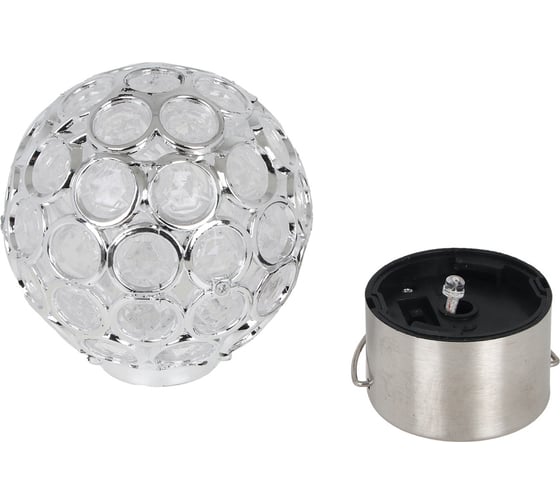 Подвесной фонарь на солнечной батарее INBLOOM шар, d8см, 1LED*RGB, 1.2V Ni-MH 2/3AAA 100mAh, акрил, сталь 483-024