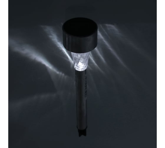 Садовый фонарь на солнечной батарее INBLOOM 4.7x31см, 1x1.2V 40mAh NI-MH, 1LED*белый, пластик, нержавеющая сталь 185-034