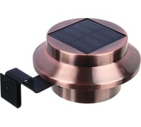 Фонарь на солнечной батарее INBLOOM медный, d12x6см, 3LED*белый, 1x1.2V NI-MH АА 600 mAh, металл 475-310