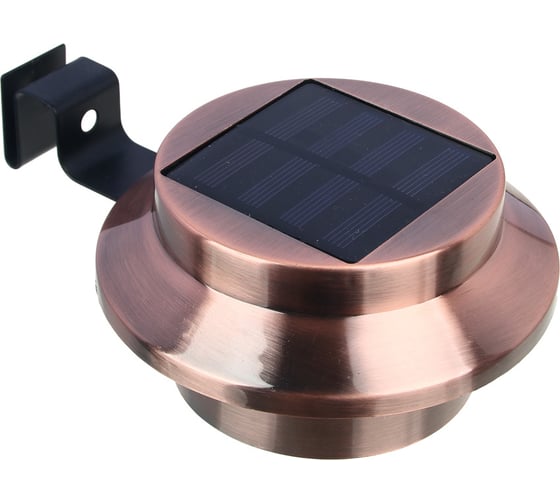 Фонарь на солнечной батарее INBLOOM медный, d12x6см, 3LED*белый, 1x1.2V NI-MH АА 600 mAh, металл 475-310