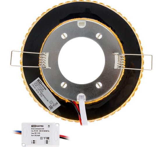 Встраиваемый светильник TDM СВ 03-17 GХ53 230В LED подсветка 5 Вт золото/хром SQ0359-0154