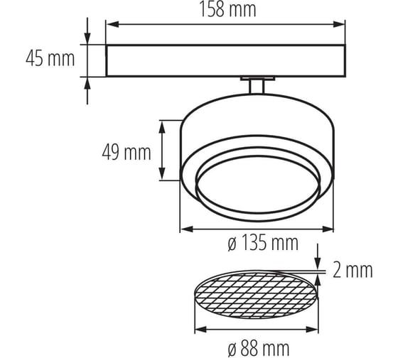 Трековый светильник KANLUX btl 38w-940-b 35661