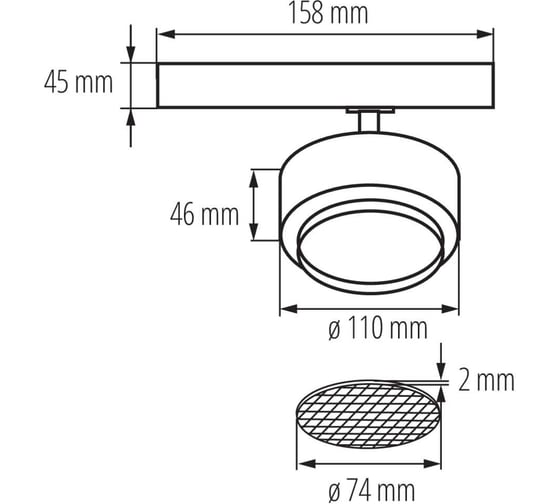 Трековый светильник KANLUX btl 28w-930-b 35655