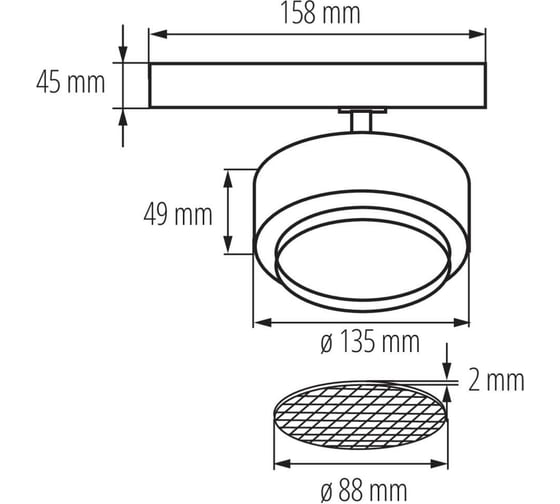 Трековый светильник KANLUX btl 38w-930-w 35658