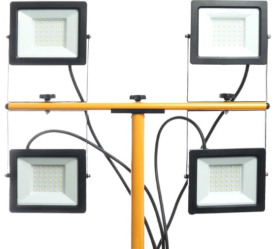 Прожектор на штативе FERON 4*50W 6400К 220V черный IP65, LL-506 48507