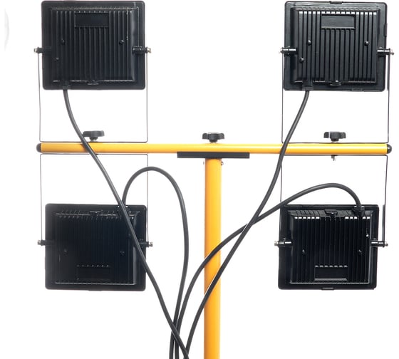 Прожектор на штативе FERON 4*50W 6400К 220V черный IP65, LL-506 48507