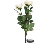 Садово-парковый светильник на солнечной батарее FERON "Ветка розы", белый, 3 LED белый, H 80cм, PL308, артикул6267 06267