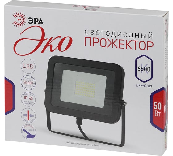 Светодиодный прожектор ЭРА LPR-50-6500К-М SMD Eco Slim Б0027795