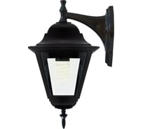 Садово-парковый светильник, четырехгранный на стену вниз 100W E27 230V, черный Feron 4202 11026