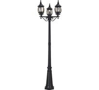 Садово-парковый светильник, столб 3*100W E27 230V, черный FERON 8115 11214