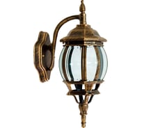 Садово-парковый светильник, восьмигранный на стену вниз 100W E27 230V, черное золото Feron 8102 11245