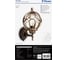 Садово-парковый светильник FERON PL3701 круглый на стену вверх 60W 230V E27, черное золото 11349 8