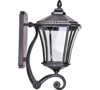 Садово-парковый светильник FERON PL4031 восьмигранный, на стену, вверх, 60W, 230V, E27, черный 11412