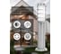 Садово-парковый светильник FERON DH027-450, Техно столб, 18W E27 230V, серебро 11815 3