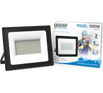 Светодиодный прожектор Gauss Elementary 100W 9500lm IP65 6500К черный 613100100 15629272