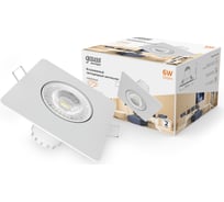 Светильник Gauss квадрат белый, 6W, 500 Лм LED 2700K SQ 948411106