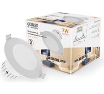 Светильник Gauss Кругл. Белый, 7W, 500 Lm LED 2700K 946411107