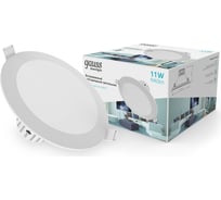 Светильник Gauss КРУГЛ. БЕЛЫЙ, 11W, 900 LM LED 4100K 946411211