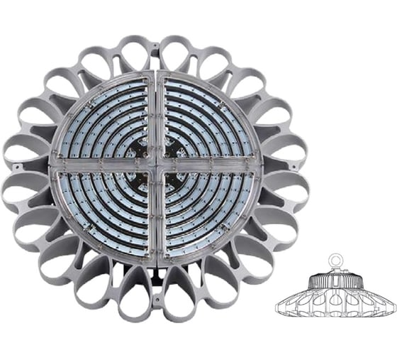 Светодиодный промышленный светильник Uniel ULY-U30C-100W/NW IP65 SILVER UL-00001705 1