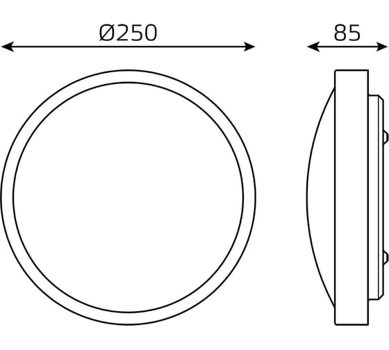 Светодиодный светильник Gauss LED 12W IP20 2700К круглый белое кольцо SQ 941420112