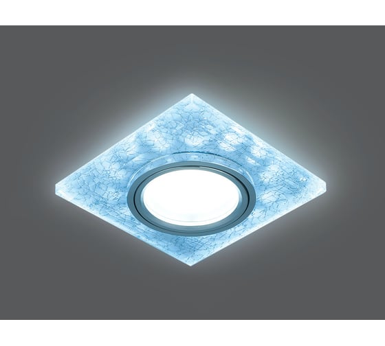 Светильник Gauss Backlight квадрат Белый/Серебро/Хром, Gu5.3, LED 4100K SQ BL065