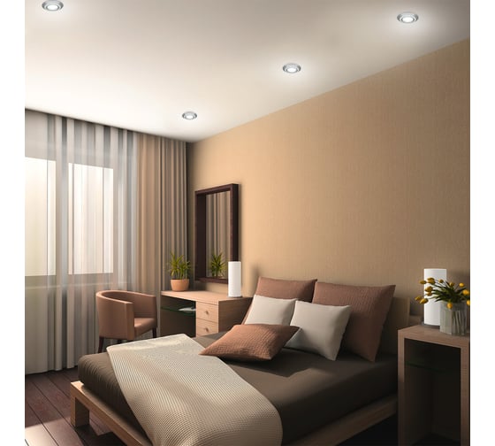 Светильник Gauss Backlight Кругл. Хром. Gu5.3, 3W, LED 3000K SQ BL138