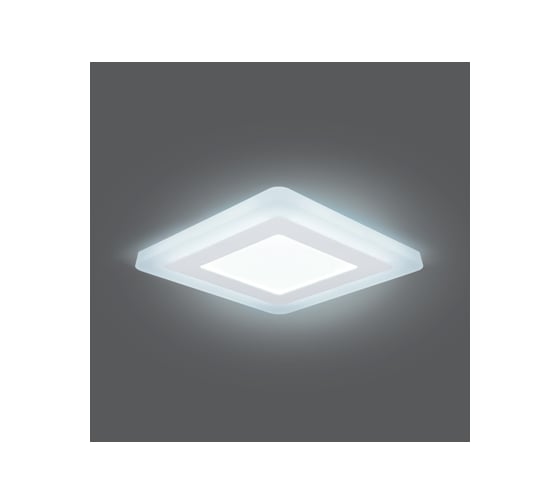 Светильник, Квадрат, Акрил, 6+3W, LED 4000K, 145*145 Gauss Backlight BL123