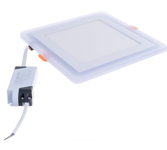 Светильник Gauss Backlight квадрат Акрил, 12+4W, LED 3000K, 190*190, BL124