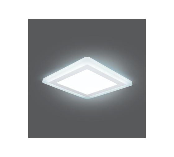 Светильник, Квадрат, Акрил, 12+4W, LED 4000K, 190*190 Gauss Backlight BL125