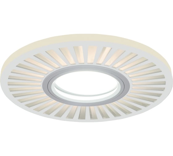 Светильник Gauss Backlight Кругл./узор. Белый, Gu5.3, 3W, LED 3000K SQ BL137