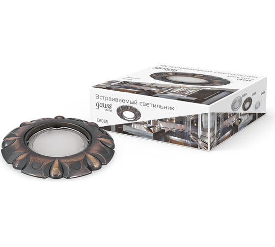 Светильник Gauss Metal Exclusive круг, бронза, Gu5.3 SQ CA055