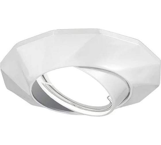 Светильник, Круг, Белый перламутр, Gu5.3 Gauss Metal Exclusive CA076 1