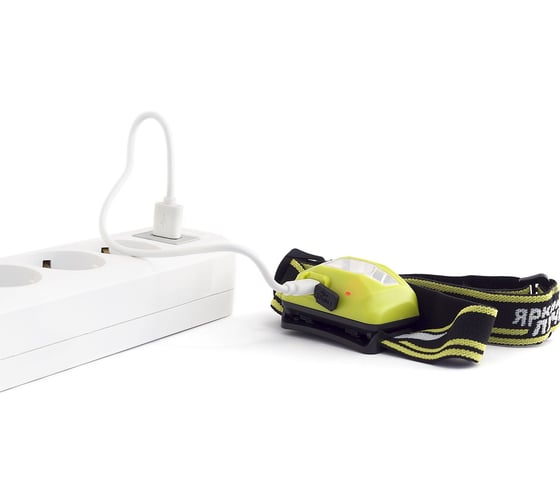 Налобный фонарь ЯРКИЙ ЛУЧ LH-180 ACCU светодиод COB 3W 180лм, 2 реж, аккум. Li-Po 1200mAh 4606400105633