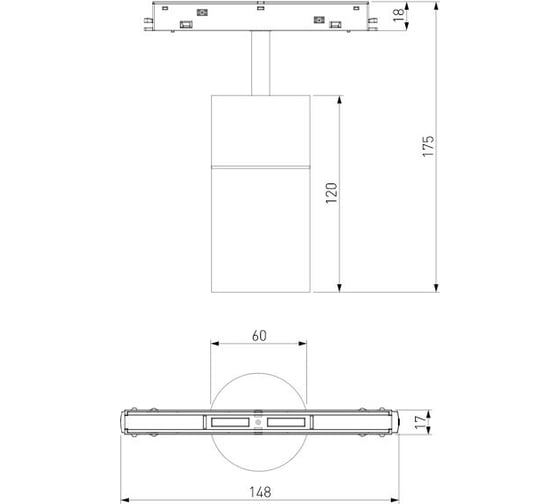 Умный трековый светильник Elektrostandard Slim magnetic 12w 2700-6500k dim r02 85075/01 чёрный a063538