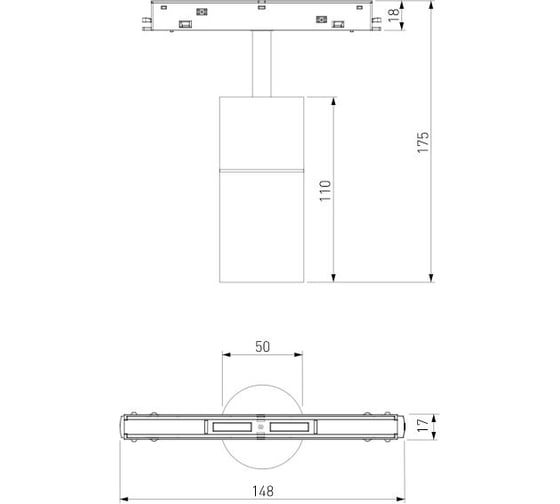 Умный трековый светильник Elektrostandard Slim magnetic 6w 2700-6500k dim r01 85074/01 чёрный a063537
