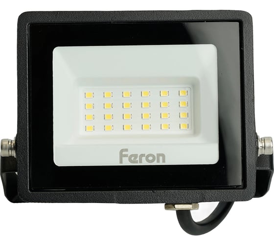 Светодиодный прожектор FERON 2835 SMD 30W 6400K IP65 AC220V/50Hz, черный с матовым стеклом LL-920 32101