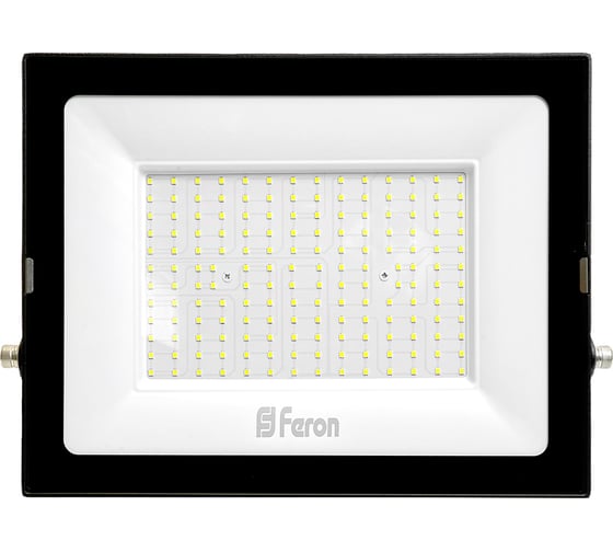 Светодиодный прожектор 2835 SMD 150W 6400K IP65 AC220V/50Hz, черный с матовым стеклом Feron LL-923 32104