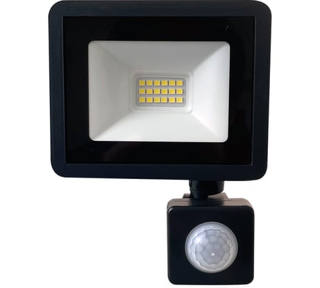 Светодиодный прожектор с встроенным датчиком SAFFIT, 2835SMD 20W 6400K AC220V/50Hz IP44, черный в компактном корпусе SFL80-20 29522