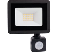Светодиодный прожектор с встроенным датчиком 2835SMD 30W 6400K AC220V/50Hz IP65, черный в компактном корпусе SAFFIT SFL80-30 29523