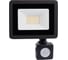 Светодиодный прожектор с встроенным датчиком 2835SMD 30W 6400K AC220V/50Hz IP65, черный в компактном корпусе SAFFIT SFL80-30 29523 1