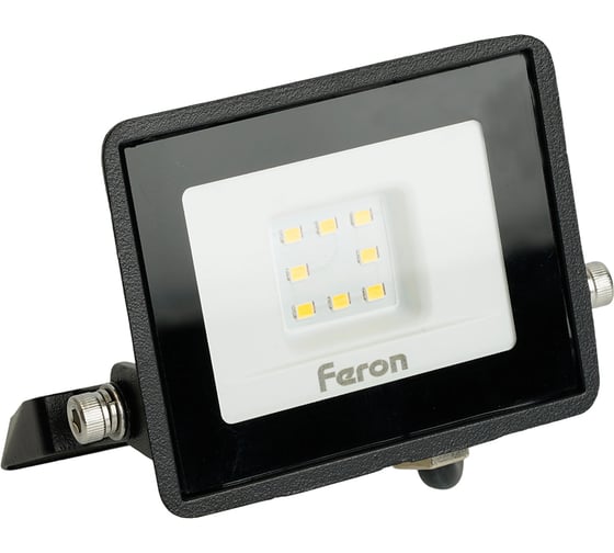 Светодиодный прожектор FERON LL-918 2835 SMD 10W 4000K IP65 AC220V/50Hz, черный прозрачным стеклом 29490