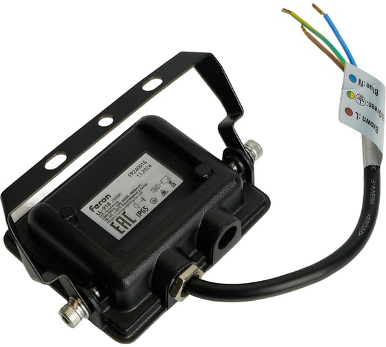 Светодиодный прожектор FERON LL-918 2835 SMD 10W 4000K IP65 AC220V/50Hz, черный прозрачным стеклом 29490